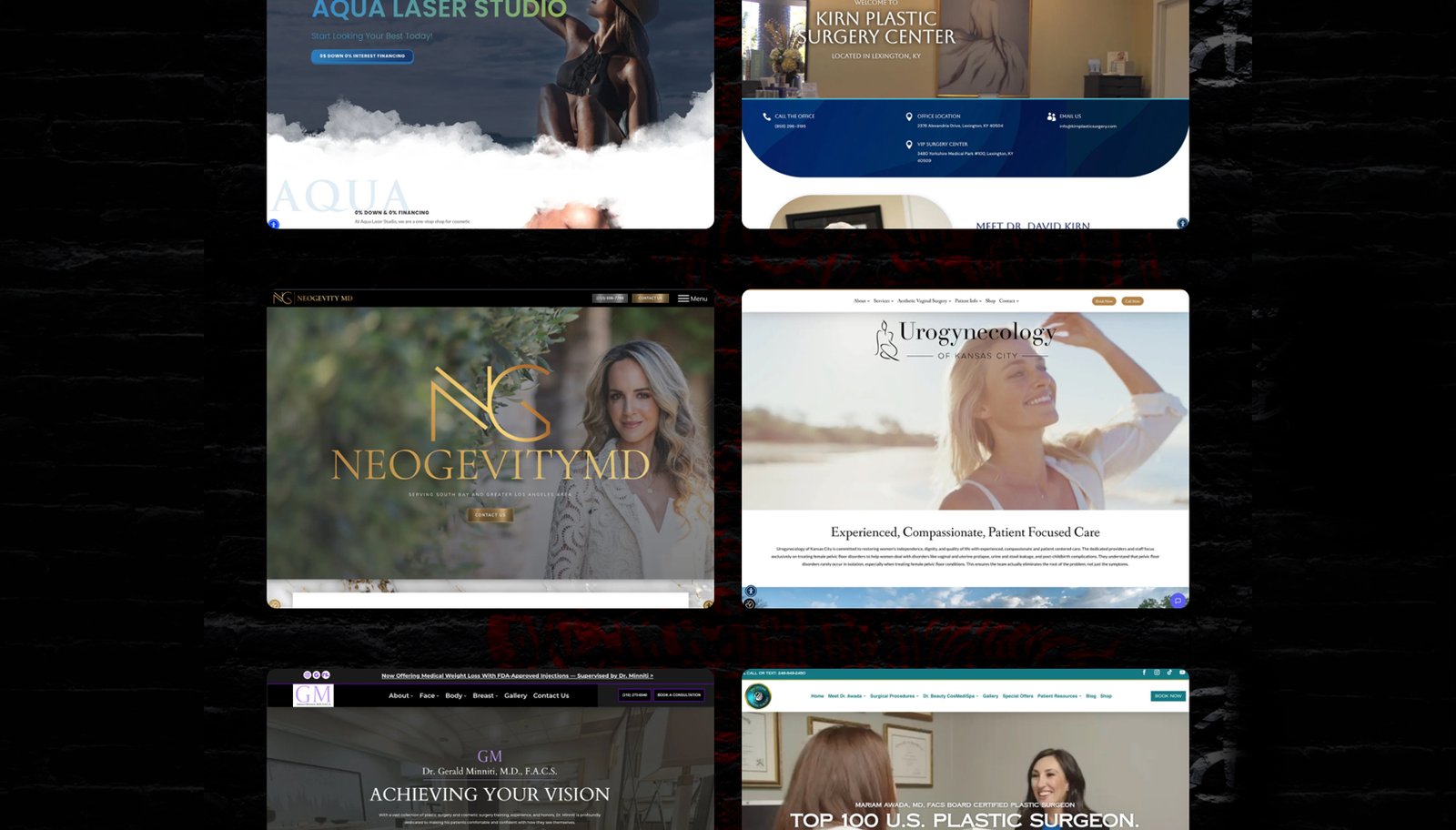 Screen grab of my Web Design Portfolio Web Page